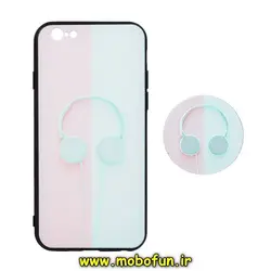 قاب گوشی iPhone 6 - iPhone 6s آیفون فانتزی سوزنی برجسته طرح هدفون موزیک پاپ سوکت دار کد 209