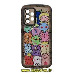 قاب گوشی Galaxy A52 4G - Galaxy A52 5G - Galaxy A52S سامسونگ طرح ژله ای شفاف بالشتی بامزه محافظ لنز دار مشکی کد 902