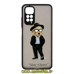 قاب گوشی Redmi Note 11 4G - Redmi Note 11S شیائومی اورجینال Pro Camera طرح پشت طلق شفاف دور ژله ای محافظ لنز دار مشکی کد 461