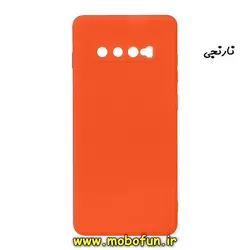 قاب گوشی Galaxy S10 Plus سامسونگ طرح سیلیکونی ژله ای TPU نارنجی کد 115