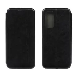 کیف مگنتی گوشی Xiaomi 12 Lite شیائومی ریمکس طرح چرم کتابی مشکی کد 1