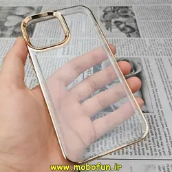 قاب گوشی iPhone 13 Pro آیفون طرح پشت طلق شیشه ای شفاف اورجینال برند CASE MATE طلایی کد 310