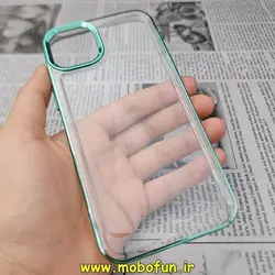 قاب گوشی iPhone 13 آیفون طرح پشت طلق شیشه ای شفاف اورجینال برند CASE MATE سبز روشن کد 379