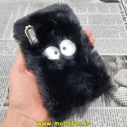 قاب گوشی iPhone X - iPhone XS آیفون طرح عروسکی هپل پشمالو مشکی کد 399