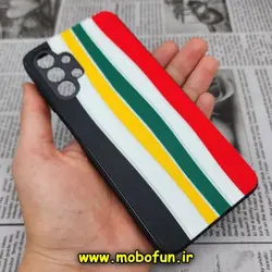 قاب گوشی Galaxy A13 4G سامسونگ طرح هارد HARD رنگین کمانی آبرنگی پشت سیلیکونی محافظ لنز دار کد 443