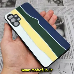 قاب گوشی Galaxy A13 4G سامسونگ طرح هارد HARD رنگین کمانی آبرنگی پشت سیلیکونی محافظ لنز دار کد 440