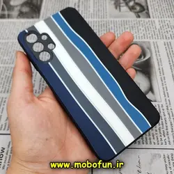 قاب گوشی Galaxy A13 4G سامسونگ طرح هارد HARD رنگین کمانی آبرنگی پشت سیلیکونی محافظ لنز دار کد 437