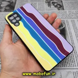 قاب گوشی Galaxy A12 سامسونگ طرح هارد HARD رنگین کمانی آبرنگی پشت سیلیکونی محافظ لنز دار کد 1022