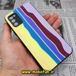 قاب گوشی Galaxy A02S - Galaxy A03S سامسونگ طرح هارد HARD رنگین کمانی آبرنگی پشت سیلیکونی محافظ لنز دار کد 335