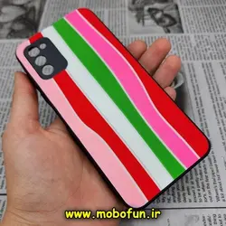 قاب گوشی Galaxy A02S - Galaxy A03S سامسونگ طرح هارد HARD رنگین کمانی آبرنگی پشت سیلیکونی محافظ لنز دار کد 336