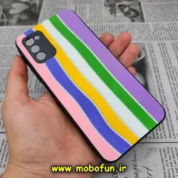 قاب گوشی Galaxy A02S - Galaxy A03S سامسونگ طرح هارد HARD رنگین کمانی آبرنگی پشت سیلیکونی محافظ لنز دار کد 331