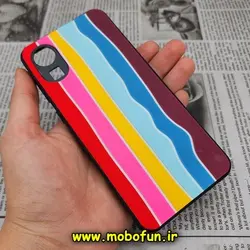 قاب گوشی Galaxy A03 Core سامسونگ طرح هارد HARD رنگین کمانی آبرنگی پشت سیلیکونی محافظ لنز دار کد 109