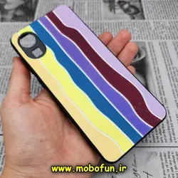 قاب گوشی Galaxy A03 Core سامسونگ طرح هارد HARD رنگین کمانی آبرنگی پشت سیلیکونی محافظ لنز دار کد 102