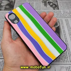 قاب گوشی Galaxy A03 Core سامسونگ طرح هارد HARD رنگین کمانی آبرنگی پشت سیلیکونی محافظ لنز دار کد 97