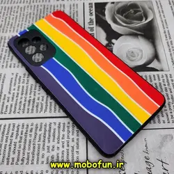 قاب گوشی Galaxy A33 5G سامسونگ طرح هارد HARD رنگین کمانی آبرنگی پشت سیلیکونی محافظ لنز دار کد 314