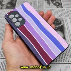 قاب گوشی Galaxy A33 5G سامسونگ طرح هارد HARD رنگین کمانی آبرنگی پشت سیلیکونی محافظ لنز دار کد 310