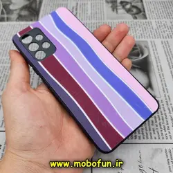 قاب گوشی Galaxy A32 4G سامسونگ طرح هارد HARD رنگین کمانی آبرنگی پشت سیلیکونی محافظ لنز دار کد 630