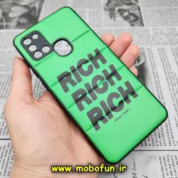 قاب گوشی Galaxy A21S سامسونگ طرح دار پافر چرمی محافظ لنز دار اسپورت RICH کد 595