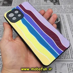قاب گوشی Mi 11 Lite 4G - Mi 11 Lite 5G - Mi 11 Lite NE شیائومی طرح هارد HARD رنگین کمانی آبرنگی پشت سیلیکونی محافظ لنز دار کد 412