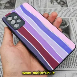 قاب گوشی Galaxy A53 5G سامسونگ طرح هارد HARD رنگین کمانی آبرنگی پشت سیلیکونی محافظ لنز دار کد 405