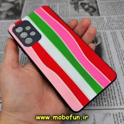 قاب گوشی Galaxy A53 5G سامسونگ طرح هارد HARD رنگین کمانی آبرنگی پشت سیلیکونی محافظ لنز دار کد 399