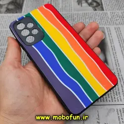 قاب گوشی Galaxy A52 4G - Galaxy A52 5G - Galaxy A52S سامسونگ طرح هارد HARD رنگین کمانی آبرنگی پشت سیلیکونی محافظ لنز دار کد 555