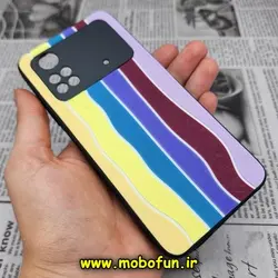 قاب گوشی Poco X4 Pro 5G شیائومی طرح هارد HARD رنگین کمانی آبرنگی پشت سیلیکونی محافظ لنز دار کد 457