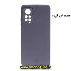قاب گوشی Xiaomi Redmi Note 11 Pro 4G Global - Redmi Note 11 Pro 5G Global شیائومی مدل PVD ضد خش پشت گلس شیشه ای محافظ لنز دار سرمه ای تیره کد 370