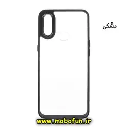 قاب گوشی Galaxy A20 - Galaxy A30 سامسونگ اورجینال متال کیس Metal طرح پشت طلق شفاف دور سیلیکونی مشکی کد 442