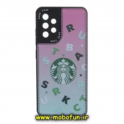 قاب گوشی Galaxy A32 4G سامسونگ فانتزی سیلیکون ژله ای CASE CASE طرح استارباکس STARBUCKS محافظ لنزدار مشکی کد 665