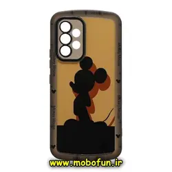 قاب گوشی Galaxy A53 5G سامسونگ طرح ژله ای شفاف بالشتی میکی موس Mickey Mouse محافظ لنز دار مشکی کد 465