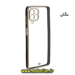 قاب گوشی Galaxy M53 5G سامسونگ طرح الکتروپلیتینگ ژله ای شفاف اورجینال محافظ لنز دار مشکی کد 7