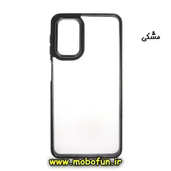 قاب گوشی Galaxy M23 5G - Galaxy F23 5G سامسونگ اورجینال متال کیس Metal طرح پشت طلق شفاف دور سیلیکونی مشکی کد 7