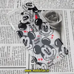 قاب گوشی Galaxy A12 - Galaxy M12 - Galaxy F12 سامسونگ طرح پشت طلق پرینت برجسته دکمه کرومی میکی موس کد 1089