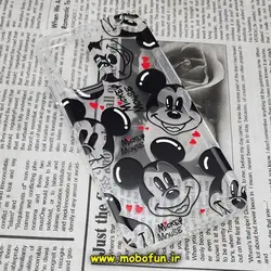 قاب گوشی Redmi Note 11 4G - Redmi Note 11S شیائومی طرح پشت طلق پرینت برجسته دکمه کرومی میکی موس کد 584