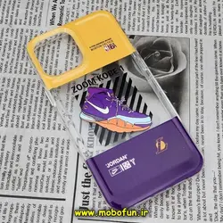 قاب گوشی iPhone 12 Pro Max آیفون طرح پشت طلق پرینت برجسته دکمه کرومی نایکی جردن NIKE NBA کد 547