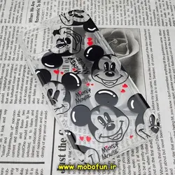 قاب گوشی iPhone 11 Pro Max آیفون طرح پشت طلق پرینت برجسته دکمه کرومی میکی موس کد 488