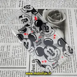 قاب گوشی Galaxy A32 4G سامسونگ طرح پشت طلق پرینت برجسته دکمه کرومی میکی موس کد 727