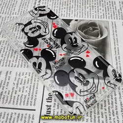 قاب گوشی Galaxy A14 4G - Galaxy A14 5G سامسونگ طرح پشت طلق پرینت برجسته دکمه کرومی میکی موس کد 24