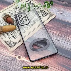 قاب گوشی Galaxy A53 5G سامسونگ طرح الکتروپلیتینگ مگ سیف ژله ای شفاف اورجینال یونیک کیس Unique Case محافظ لنز دار مشکی کد 527