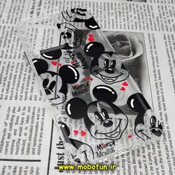 قاب گوشی Redmi Note 12 5G - Poco X5 - Redmi Note 12 China شیائومی طرح پشت طلق پرینت برجسته دکمه کرومی میکی موس کد 18