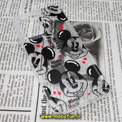 قاب گوشی Poco X4 GT - Redmi Note 11T Pro شیائومی طرح پشت طلق پرینت برجسته دکمه کرومی میکی موس کد 40