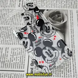 قاب گوشی Galaxy A53 5G سامسونگ طرح پشت طلق پرینت برجسته دکمه کرومی میکی موس کد 524