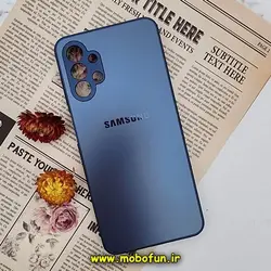 قاب گوشی Galaxy A13 4G سامسونگ مدل PVD ضد خش پشت گلس شیشه ای محافظ لنز دار سرمه ای کد 545