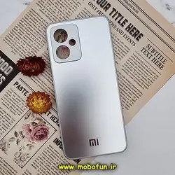 قاب گوشی Redmi Note 12 5G - Poco X5 - Redmi Note 12 China شیائومی مدل PVD ضد خش پشت گلس شیشه ای محافظ لنز دار (بدون جای فلش) نقره ای کد 30