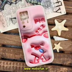 قاب گوشی Xiaomi 12T - Xiaomi 12T Pro شیائومی طرح چاپ سه بعدی 3D پافر کارتونی محافظ لنز دار کد 62