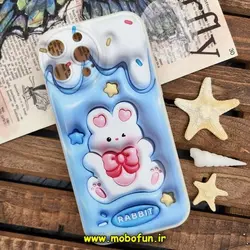 قاب گوشی iPhone 13 Pro Max آیفون طرح چاپ سه بعدی 3D پافر کارتونی محافظ لنز دار کد 462