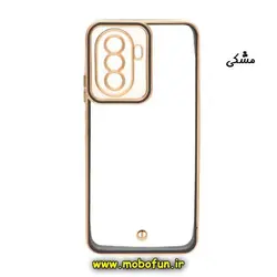 قاب گوشی Huawei Nova Y70 هوآوی طرح الکتروپلیتینگ ژله ای شفاف محافظ لنز دار مشکی کد 21