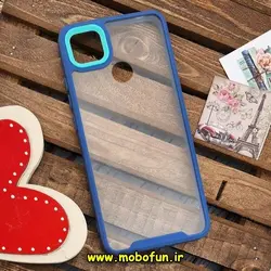 قاب گوشی Redmi 9C - Redmi 10A - Poco C3 شیائومی اورجینال Pro Camera طرح پشت طلق شفاف دور سیلیکونی محافظ لنز دار سرمه ای کد 315