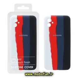 قاب گوشی Galaxy A04E سامسونگ سیلیکونی اورجینال آبرنگی رنگین کمانی پاک کنی درجه یک زیربسته محافظ لنز دار کد 46